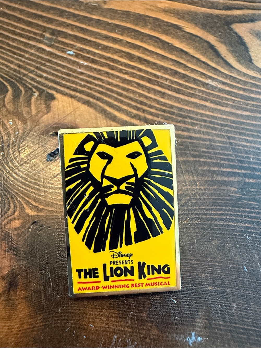 Disney The Lion King Broadway Musical Lapel Pin Yellow/Black Logo